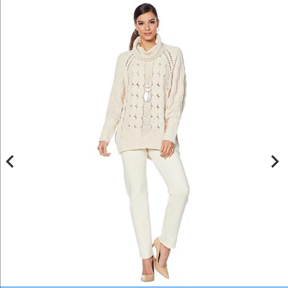 MarlaWynne Chenille Chunky Cable Sweater